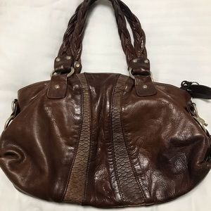 Brown leather bag